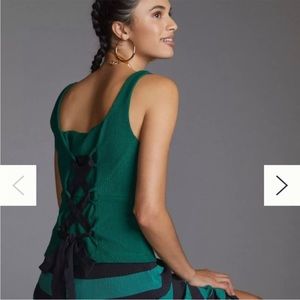 Anthropologie Maeve Corset Back Top